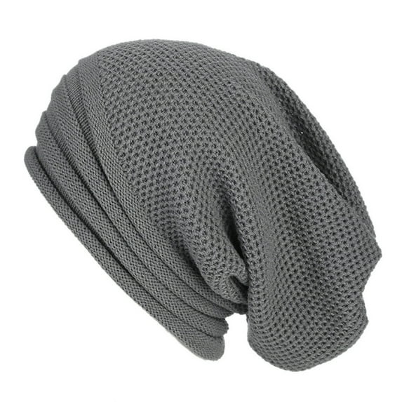 iHPH7 Slouchy Beanie for Men Slouch Beanie Hats for Women Slouchy Cap Skull Cap for Winter Accessories for Women Gray One Size
