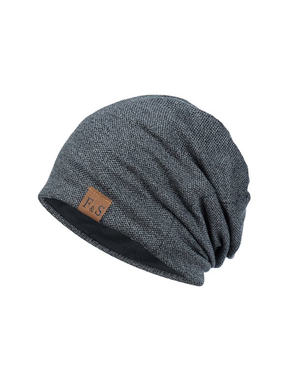 Slouchy Beanie for Women Knit Beanie Hat Skull Cap Beanie Slouchy Knit Hats Slouch Beanie Knitted Beanie Dark Gray One Size