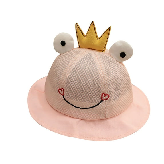 iHPH7 Small Bucket Hat Girls Hats for Kids Ages 4-8 Kids Bucket Hat Boys Kids Wide Brim Sun Hat Beach Hat, Pink One Size