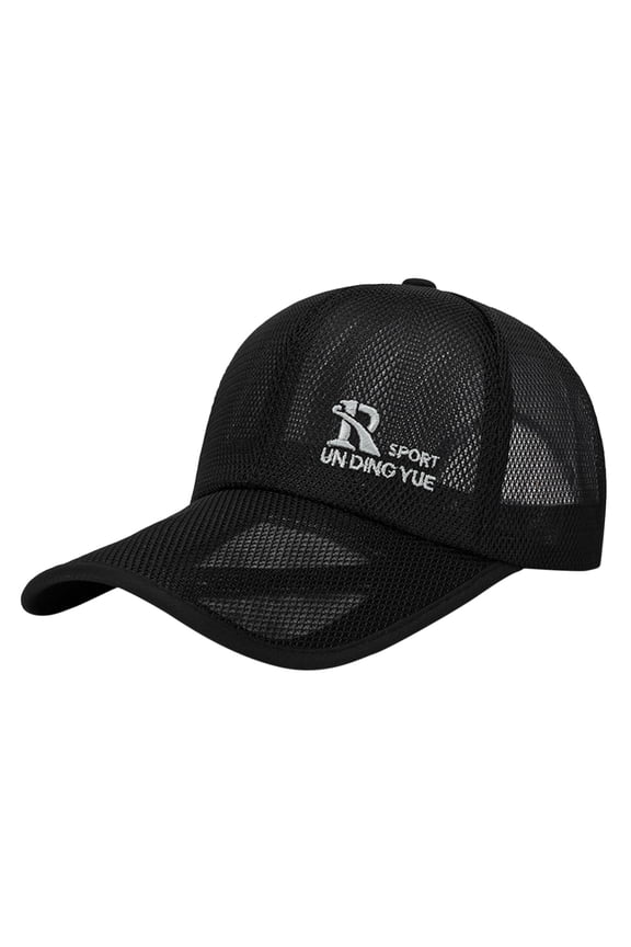 Snapback Hat Gym Hat Hiking Hat Fishing Hat for Men Golf Hats, Black One Size