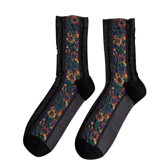 iHPH7 Socks for Women Crew Cotton Socks Womens Crew Socks Breathable Socks Women Cute Crew Socks for Women Workout Socks Women Soft Socks Black One Size