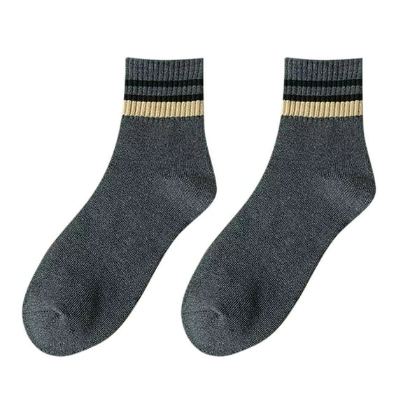 iHPH7 Socks for Men Fleece Socks Christmas Gifts Fleece Lined Socks Warm Winter Socks Holiday Gift Thermal Socks for Men Dark Gray One Size