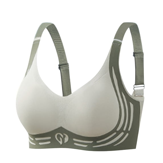 iHPH7 Sports Bras for Women Seamless Jelly Bras Wirefree Padded Push Up Adjustable Straps Workout Yoga Gym Activewear Athletic Bra Mint Green L