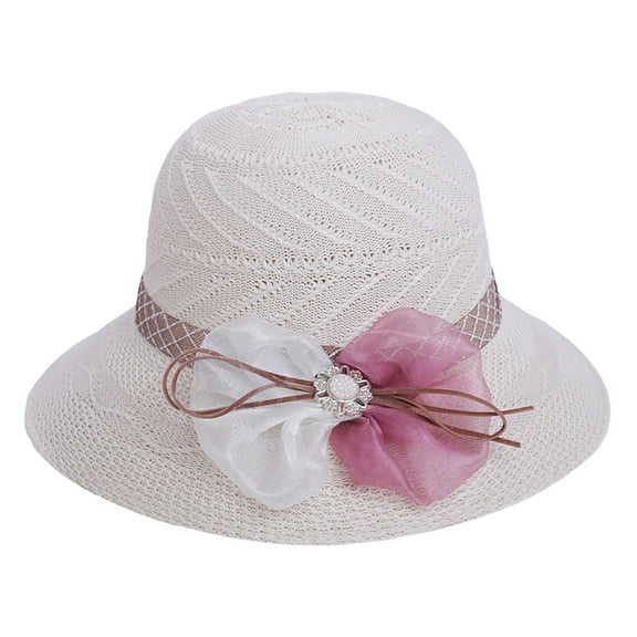 iHPH7 Straw Bucket Hat Sunhats for Women Uv Protection Uv Protection Sun Hats for Women Sun Protective Beach Hats Straw Hats for Men Wide Brim, Beige 1 One Size