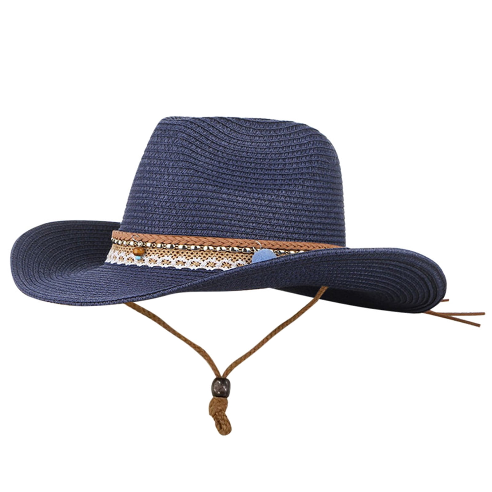 iHPH7 Straw Cowboy Hats for Women Wide Brim Straw Hat Women Beach Hats — free download