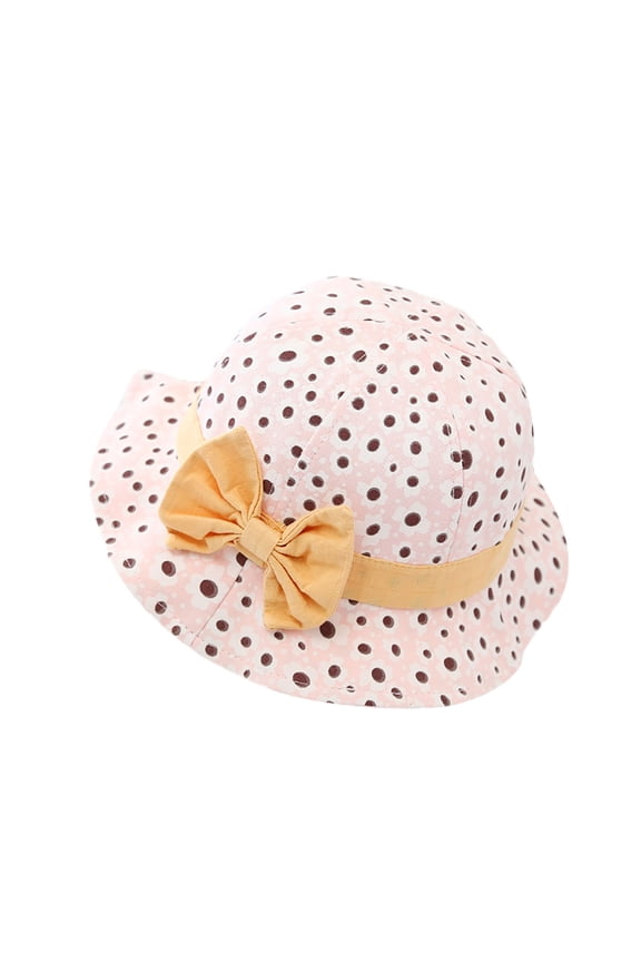 Summer Bucket Hat Summer Hats for Kids Fishing Bucket Hat Kids Fishing Hat Bucket Hat with Strings, Pink One Size