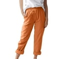 thumbnail image 1 of iHPH7 Summer Pants for Women, Petite Pants for Women, Linen Pants Women, Gauze Pants, Travel Pants Women, Red 3 L, 1 of 9