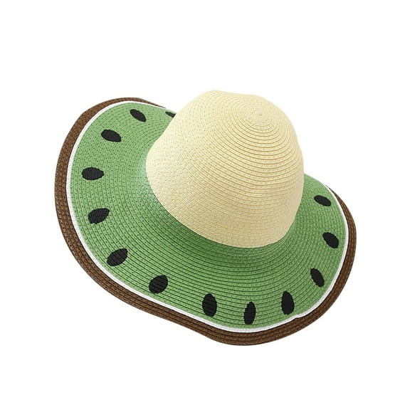 iHPH7 Sun Hat Bucket Hat Kids Wide Brim Sun Hat Kids Beach Hat Cute Sun Hat, Green One Size