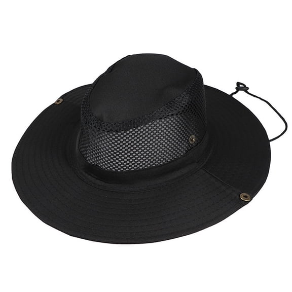 iHPH7 Sun Hats for Men women Fishing Hat UPF 50+ Foldable Wide Brim Outdoor Hiking Beach Summer Hats Black One Size