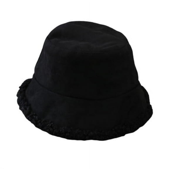 iHPH7 Sun Hats for Women Uv Protection Fuzzy Winter Hat Warm Hats for Women Hiking Hat Women's Hats, Black One Size