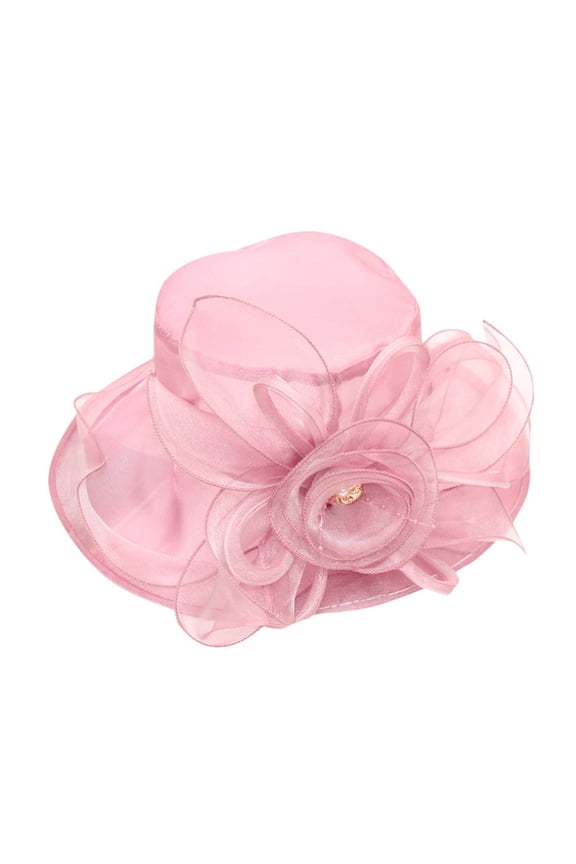 Sunhats for Women Uv Protection Hat with Veil for Women Floppy Hat Sun Protection Hat Fascinators Hats for Women, Rose Gold One Size