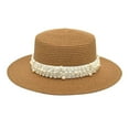 thumbnail image 1 of iHPH7 Sunhats for Women Uv Protection Wide Brim Straw Hat Straw Hats for Women Beach Sun Protective Beach Hats Wide Brim Sun Hat, Khaki One Size, 1 of 2