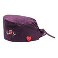 thumbnail image 1 of iHPH7 Surgical Caps Nurse Hat Nurse Hats for Women Scrub Nurse Head Cap Silk Lined Scrub Caps Women, Purple One Size, 1 of 3
