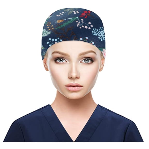 iHPH7 Surgical Caps Nurse Hat Nurse Head Cap Nurse Hats for Women Scrub Ponytail Scrub Cap, A One Size