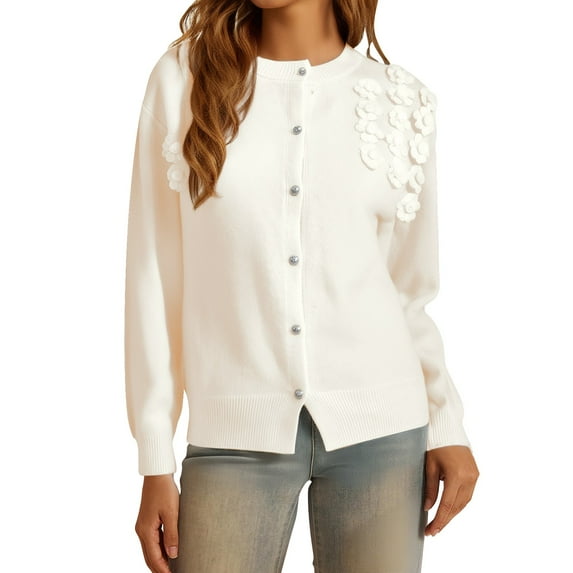 iHPH7 Sweater Jacket for Women Long Sleeve Cardigan for Women Going Out Tops for Women Soft Cardigans for Women Casual Outerwear Button Up Sweaters for Women Knits Clothing Yellow M