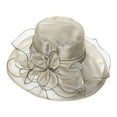 thumbnail image 1 of iHPH7 Tea Party Accessories for Women Sun Hats for Women Beach Hats for Women Church Hats for Women Sun Protection Hat, Beige One Size, 1 of 4