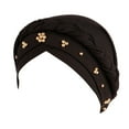thumbnail image 1 of iHPH7 Turban Head Wraps for Women Turban Headbands for Women Hair Accessories for Women Pre Tied Head Scarf for Women Head Wrap Scarf, Black One Size, 1 of 4