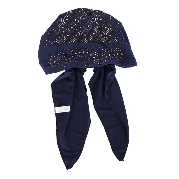 iHPH7 Turban Headbands for Women Turbans for Women with Cancer Turban Head Wraps for Women Head Scarf Head Wraps for Cancer Patients Women, Navy One Size