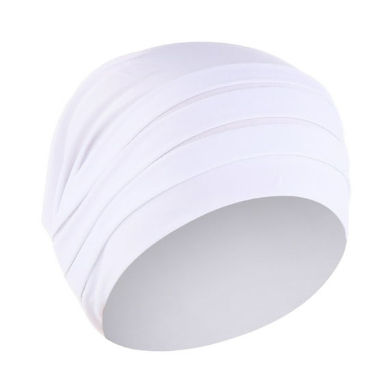 iHPH7 Turban Headbands for Women Pre Tied Head Scarf for Women Cancer Head Wraps for Women Hair Turban African Head Wraps, White One Size