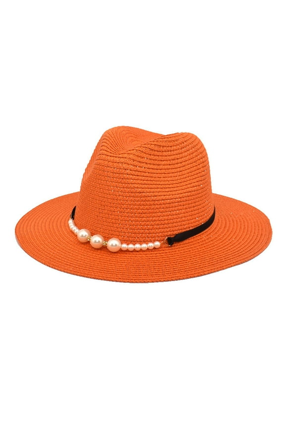 Uv Protection Sun Hats for Women Fedora Hats for Women Fishing Hat Bucket Hats for Woman Wide Brim Fedora Hats for Men, Orange One Size