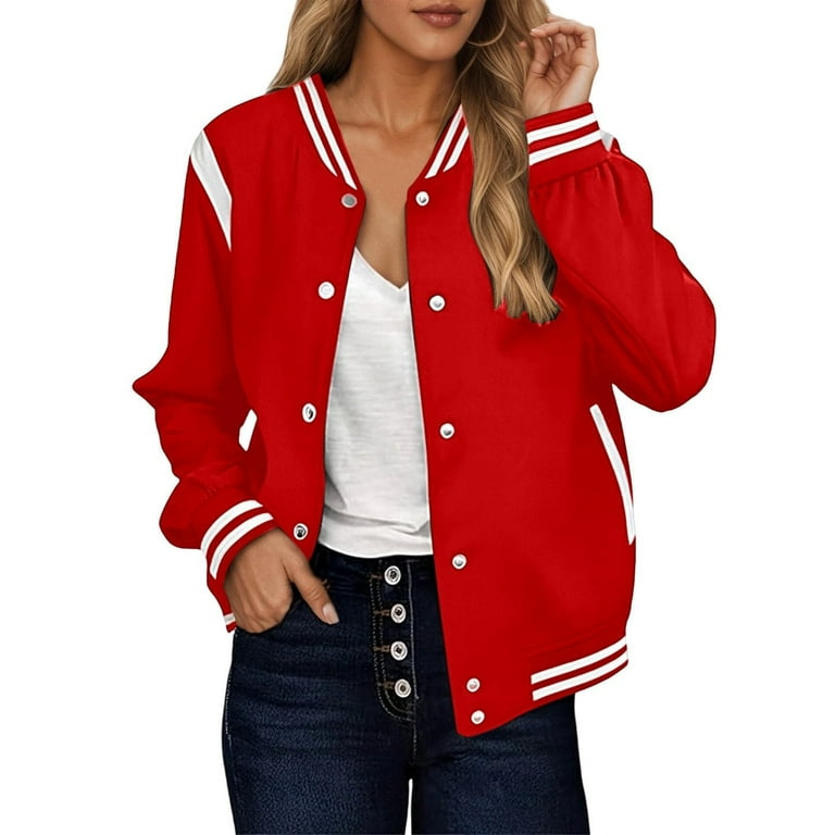 iHPH7 Varsity Jacket Women Fall Fashion Letterman Jacket Womens