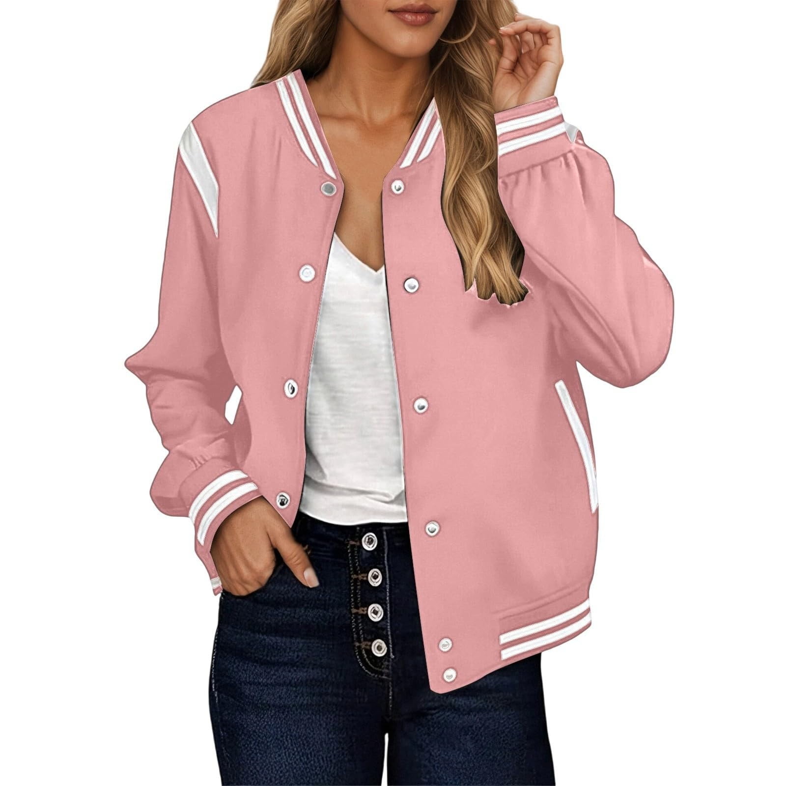 iHPH7 Varsity Jacket Women's Jackets Letterman Jacket Stand Collar