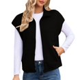 thumbnail image 1 of iHPH7 Vest Tops for Women Fall Fashion Sleeveless Vest for Women Zip Up Jacket Sleeveless Jacket Women Fall Clothes Lightweight Jacket Women Black XXL, 1 of 4