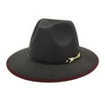 thumbnail image 1 of iHPH7 Vintage Fedora Hats for Men Panama Fedora Hats for Men Church Hats for Women Dress Hats for Men Packable Fedora Hats for Women, Dark Gray One Size, 1 of 3