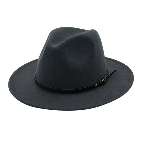 iHPH7 Vintage Fedora Hats for Men Packable Fedora Hats for Women Dress Hats for Men Panama Hats for Women Dress Hats for Women, Dark Gray One Size