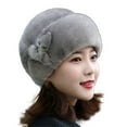 thumbnail image 1 of iHPH7 Warm Hats for Women Snow Hats for Women Furry Hat Winter Beanie Warm Beanie Winter Hats for Women Cold Weather Fur Hat for Women Gray One Size, 1 of 4