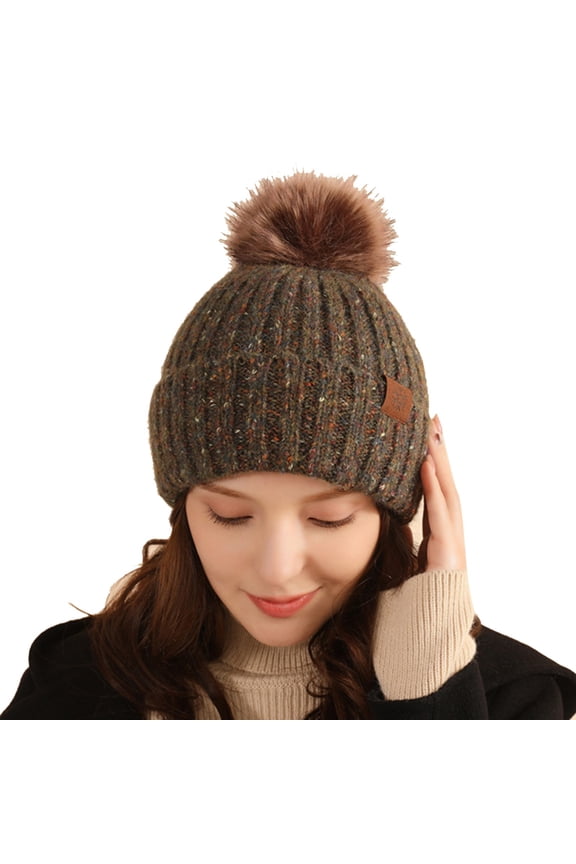 Watch Cap Winter Hats for Women Cold Weather Womens Winter Hat Beanies Y2k Beanie Cute Beanie Wool Hat B One Size
