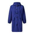 thumbnail image 1 of iHPH7 Waterproof Rain Jacket Women Long Rain Coats for Women Light Rain Jacket Women's Outerwear Thin Jackets for Women Lightweight Zip Up Jacket Waterproof Windbreaker Women Dark Blue M, 1 of 9
