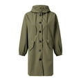 thumbnail image 1 of iHPH7 Waterproof Rain Jacket Women Long Rain Jacket Women Womens Fall Jackets Outdoor Jacket Hooded Rain Jacket Women Packable Rain Jacket Travel Rain Coats for Women Packable Camouflage XL, 1 of 9