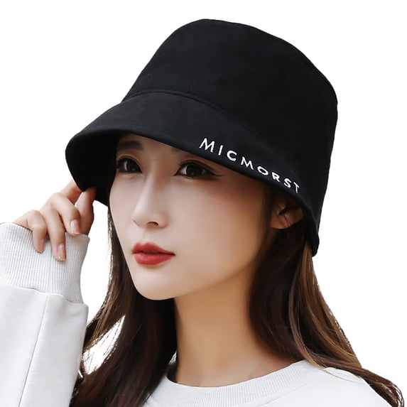 iHPH7 Wide Brim Hats for Women Winter Bucket Hat Warm Hats for Women Adult Sun Hat Bucket Hat Wide Brim, Black One Size