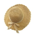 thumbnail image 1 of iHPH7 Wide Brim Straw Hat Straw Caps Sun Protection Hat Straw Bucket Hat Beach Bucket Hats for Women, Beige M, 1 of 5