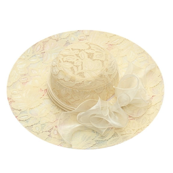iHPH7 Wide Brim Sun Hat Sun Protection Hat Bucket Hats for Woman Sun Hats for Women Floppy Hat, Beige One Size