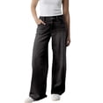 thumbnail image 1 of iHPH7 Wide Leg Jeans for Women Loose Jeans for Women Baggy Jeans Travel Pants Women Mid Rise Jeans for Women Fall Outfits for Women Denim Pants for Women Gray 3XL, 1 of 7