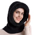 thumbnail image 1 of iHPH7 Winter Accessories for Women Scarves for Women One Piece Cold Scarf Hats Gorros De Frio Para Mujeres Hat with Scarf Attached Winter Hats for Women Neck Warmer Black One Size, 1 of 6