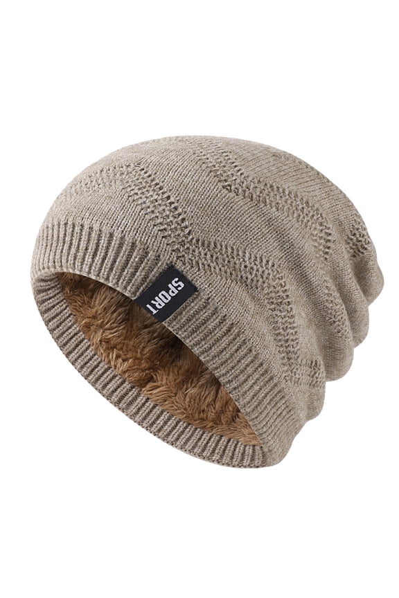 Winter Caps for Men Wool Hat Winter Beanie Slouchy Beanie Hat Warm Hat Watch Cap E One Size