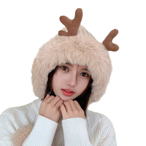 iHPH7 Winter Hats for Women Cold Weather Winter Caps for Women Furry Hat Faux Fur Hat Warm Hats for Women Winter Hats for Women Fluffy Hat A One Size