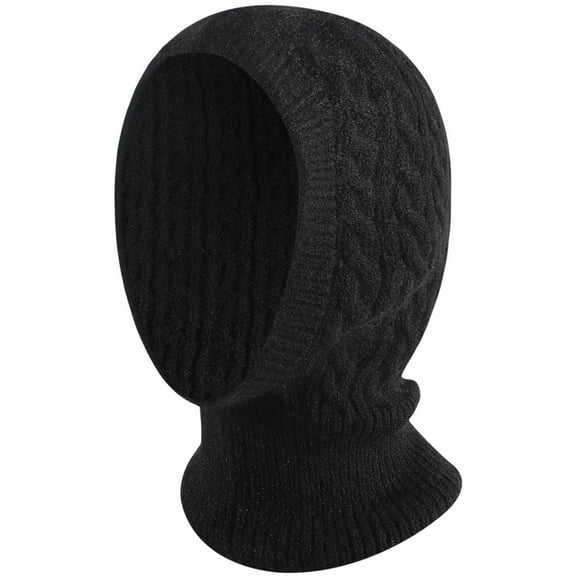 iHPH7 Winter Scarf Neck Warmer Scarves for Women Hat Scarf Hat and Scarf Set for Women Hat with Scarf Attached Christmas Gifts Black One Size