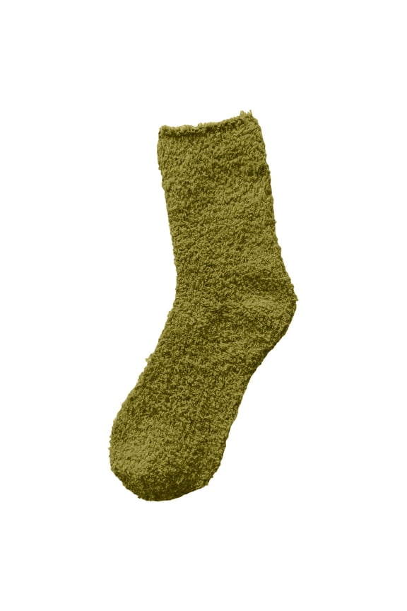 Women Fuzzy Socks Fuzzy Slipper Socks Lounge Socks Fuzzy Grippy Socks Woman Slippers Socks Mid Crew Socks Sleep Socks Army Green A