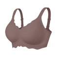 thumbnail image 1 of iHPH7 Women Jelly Bras No Underwire Scalloped Push Up Buttery Soft Tshirt Bra Seamless Full Coverage Everyday Bra Gray 3XL, 1 of 9