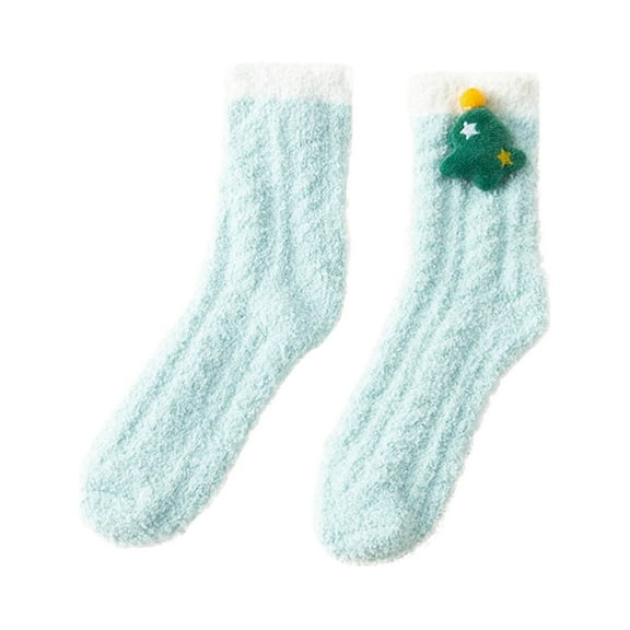 iHPH7 Women's Fuzzy Socks Sleeping Socks Lounge Socks Soft Socks Plush Socks Gifts for Women House Socks for Women Indoor Green One Size
