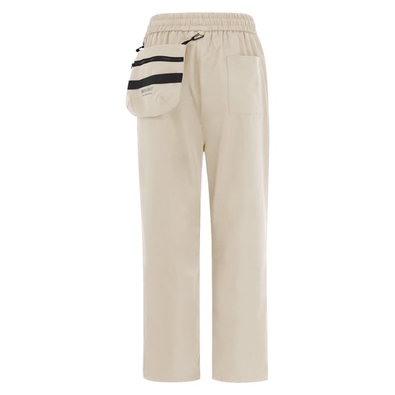 iHPH7 Women's Hiking Pants Quick Dry Lightweight Water Drawstring Waist Cargo Pants for All Seasons Beige XL