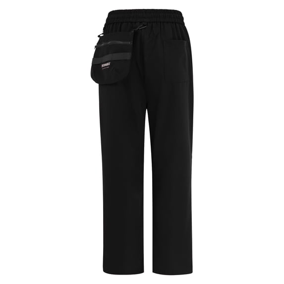 iHPH7 Women's Hiking Pants Quick Dry Lightweight Water Drawstring Waist Cargo Pants for All Seasons Black XL