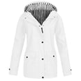 thumbnail image 1 of iHPH7 Women's Outerwear Long Jackets for Women Fall Clothes Fall Outfits for Women Lightweight Rain Jacket Women Womens Rain Jacket with Hood Zip Up Jacket White 5XL, 1 of 3