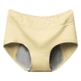 thumbnail image 1 of iHPH7 Women's Period Underwear Heavy Flow, Cotton Panties Leakproof Postpartum Menstrual Briefs Women Light Yellow XL, 1 of 9