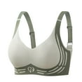 thumbnail image 1 of iHPH7 Women's Sports Bras Seamless Jelly Bras Wirefree Padded Push Up Adjustable Straps Workout Yoga Gym Activewear Athletic Apparel Mint Green 4XL, 1 of 8