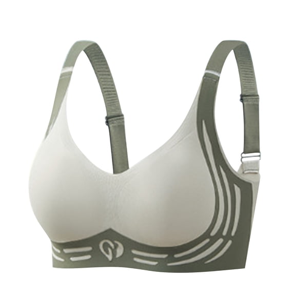 iHPH7 Women's Sports Bras Seamless Jelly Bras Wirefree Padded Push Up Adjustable Straps Workout Yoga Gym Activewear Athletic Apparel Mint Green 4XL